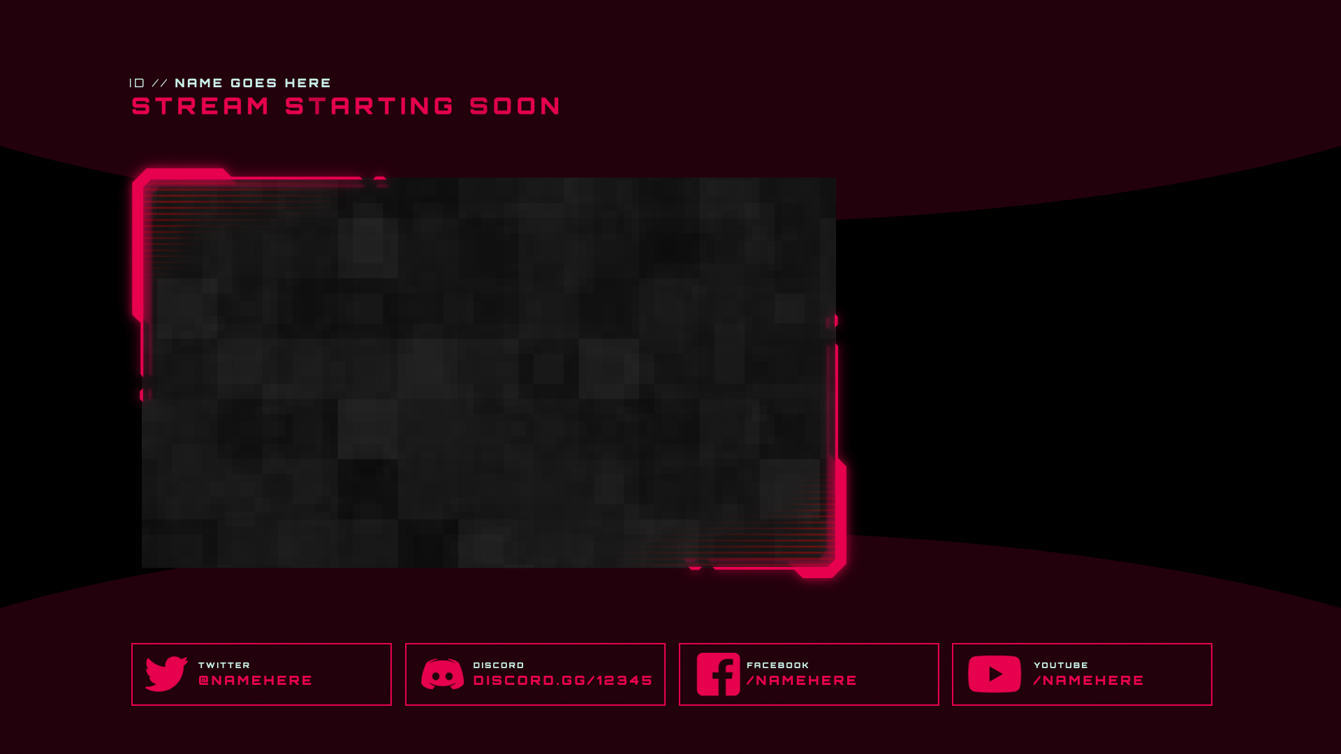 free streaming overlay webcam template