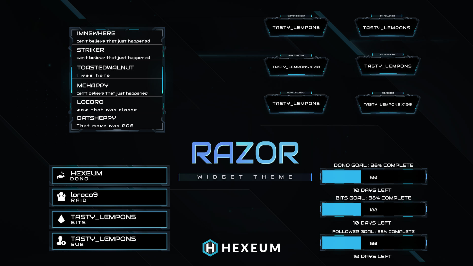 3m Widget Razor Stream Overlays | Free & Premium Overlays for Twitch, TikTok & Beyond ...